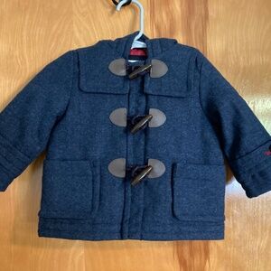 Baby Gap Wool Toggle Coat 6-12M blue